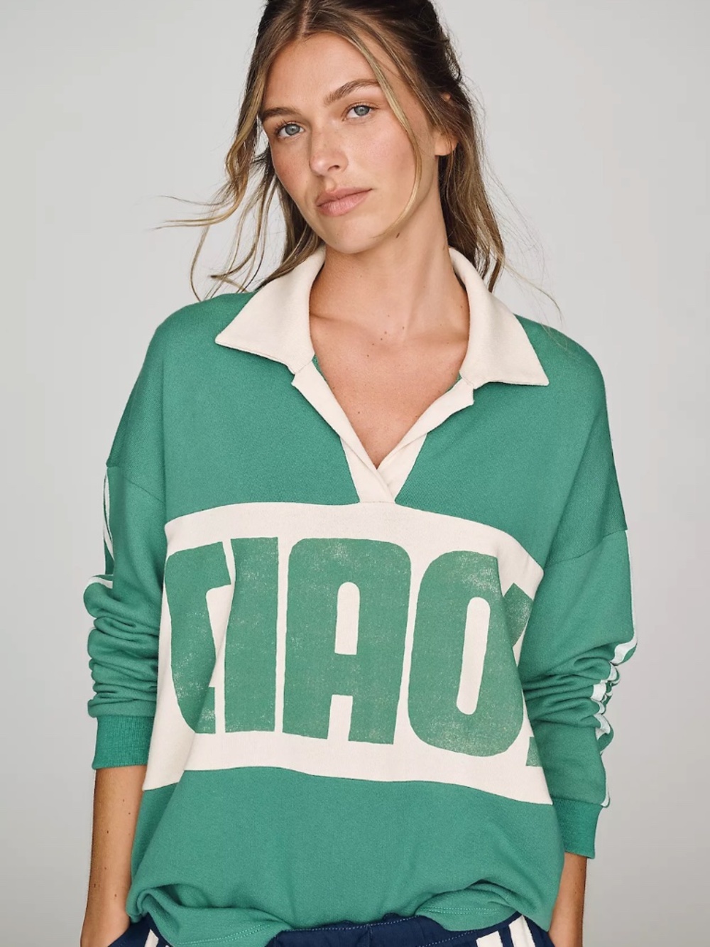 Anthropologie LetLuv ciao green rugby